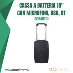 Cassa amplificata a batteria da 10" con Microfoni