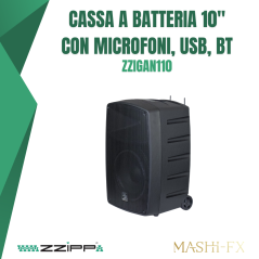 Cassa amplificata a batteria da 10" con Microfoni